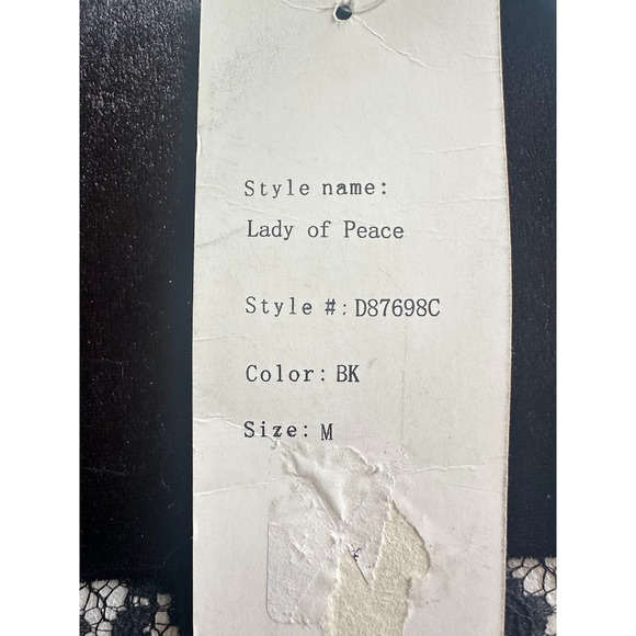 Vintage Christmas Stocking Collective Works Berek 2 Lady of Peace Black Lace 19" - Picture 7 of 7